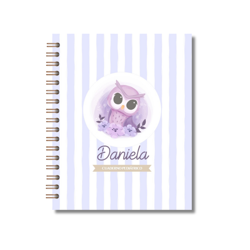 Agenda pediátrica Búho Lila