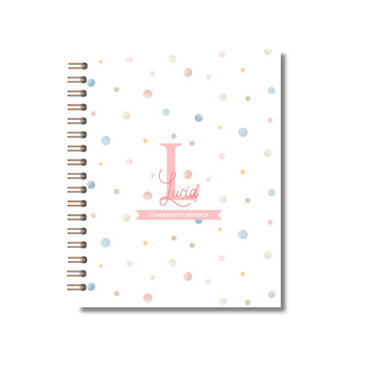 Agenda pediátrica Inicial de nombre (Niña)