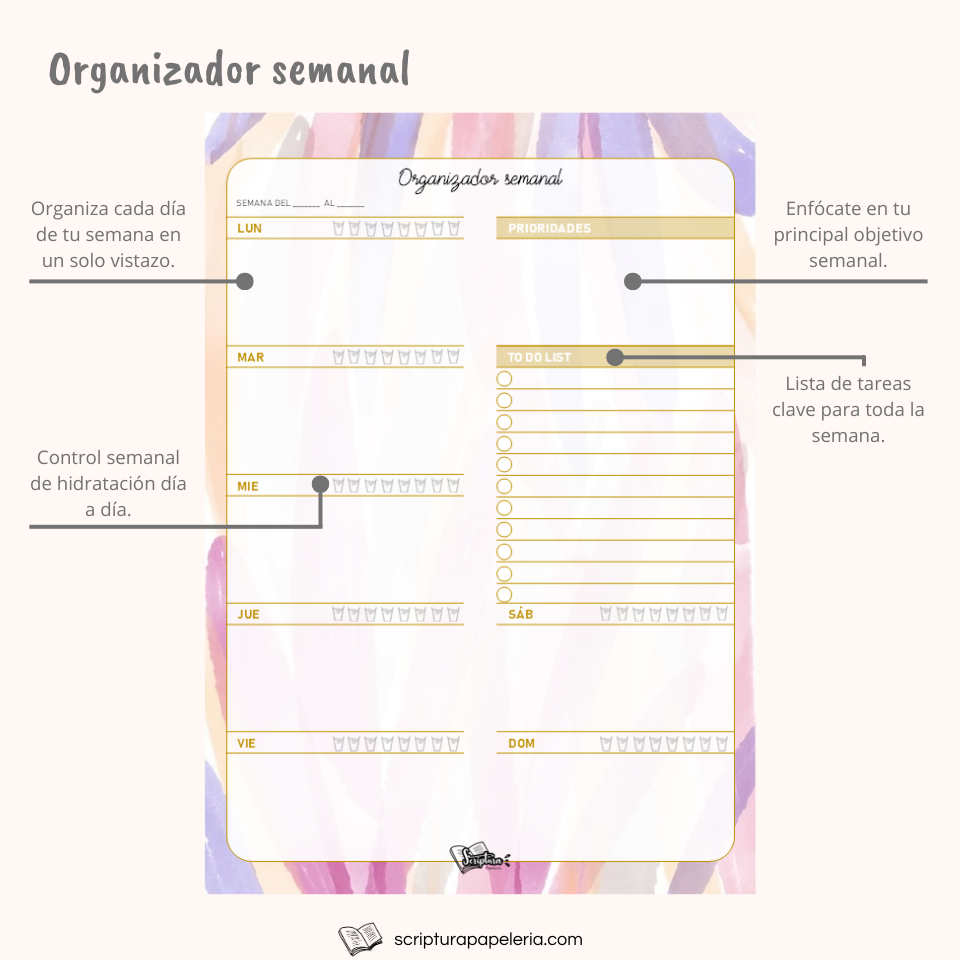 Notepad de escritorio (Semanal)