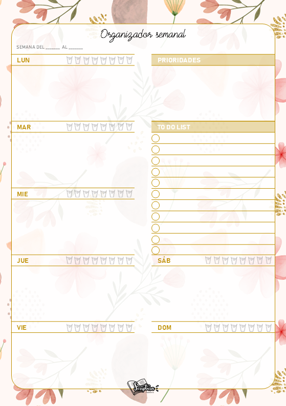 Notepad de escritorio (Semanal)