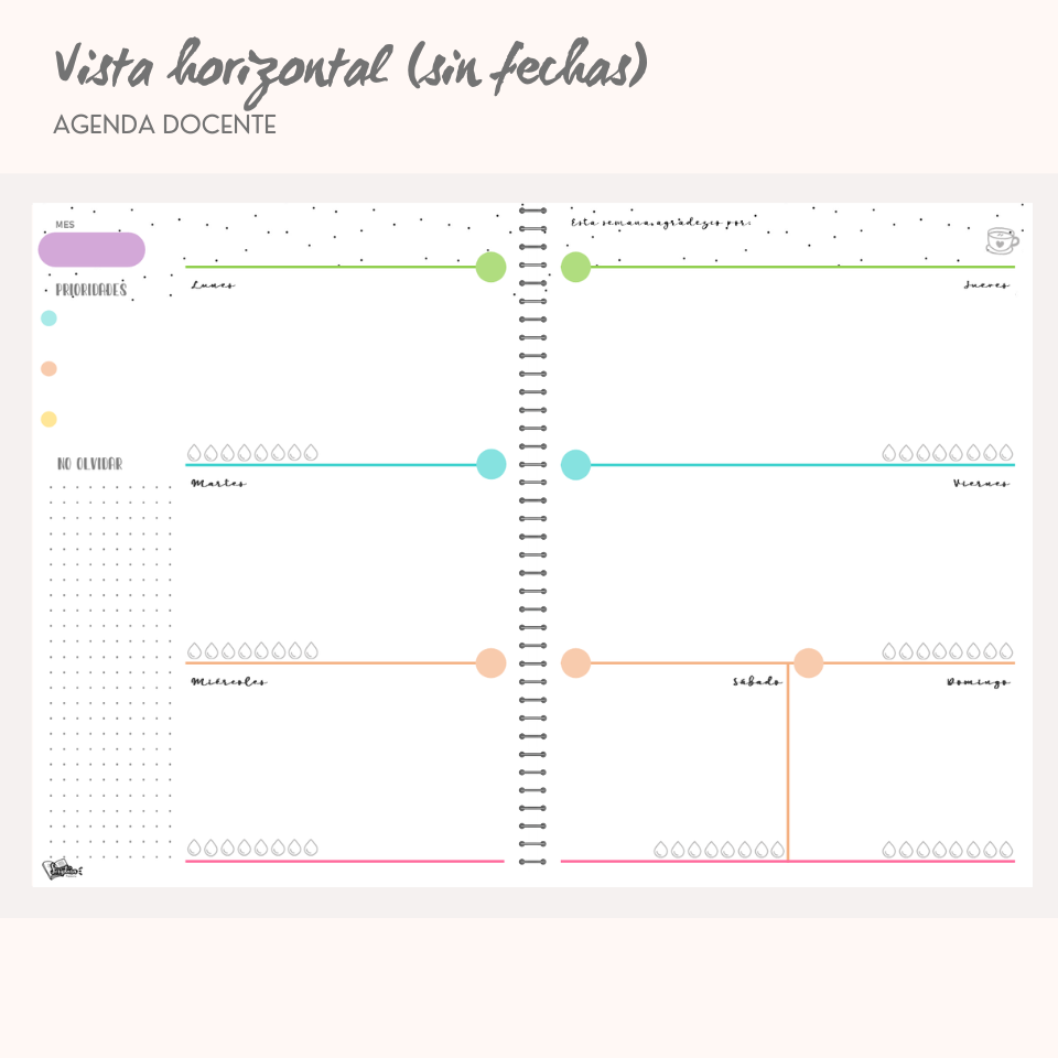 Planner Docente Temático (personaliza portada y diseño interior)