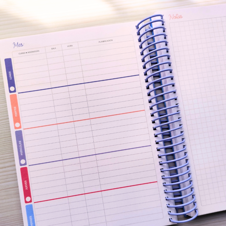 Agenda Docente en Español — Sin fechas (Personalizable)