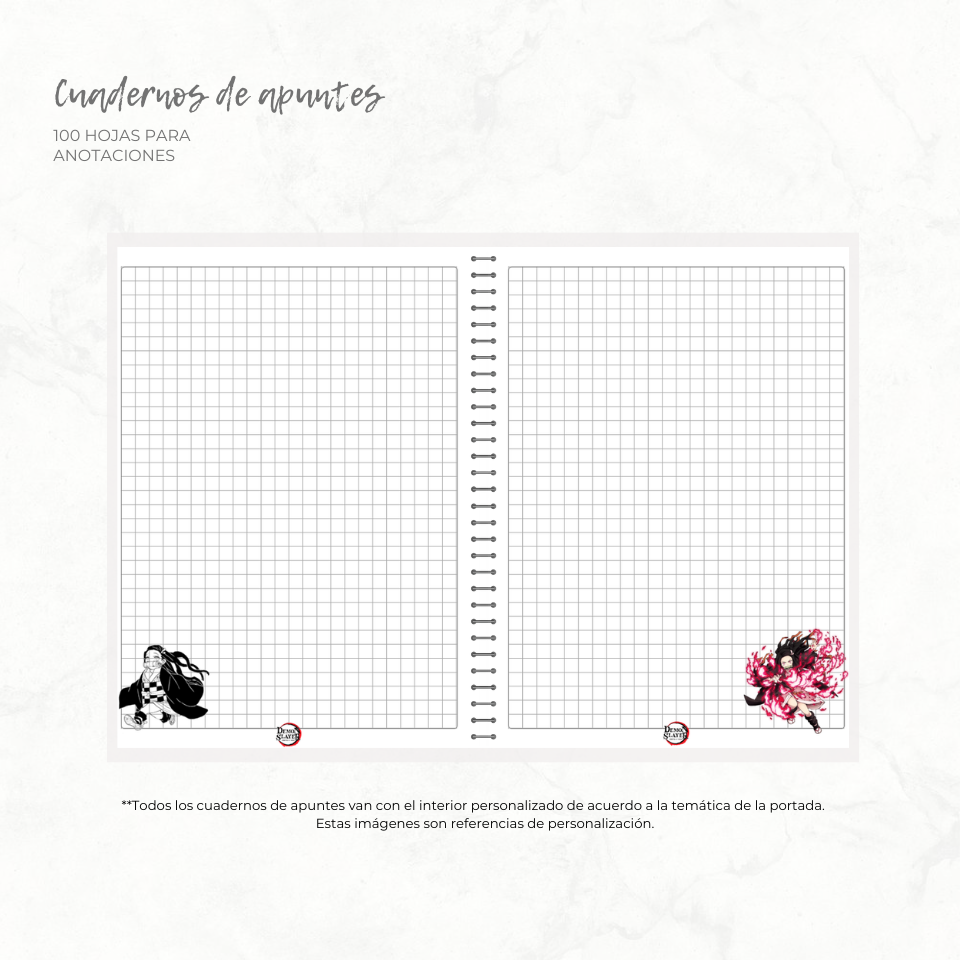 Cuaderno de apuntes Portada personalizada (Tamaño 16,5*21 cms)