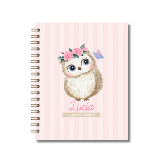 Agenda pediátrica Búho Rosa