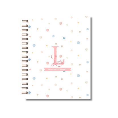 Agenda pediátrica Inicial de nombre (Niña)