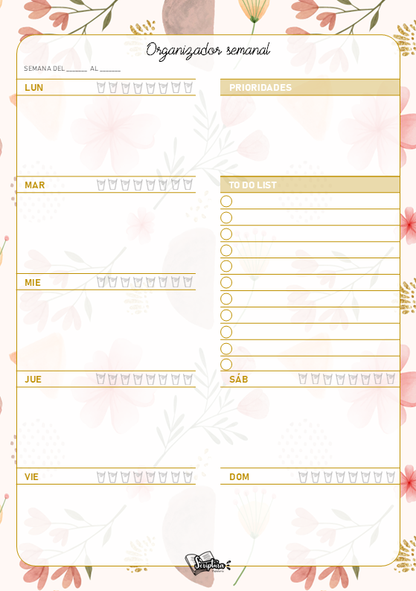Notepad de escritorio (Semanal)