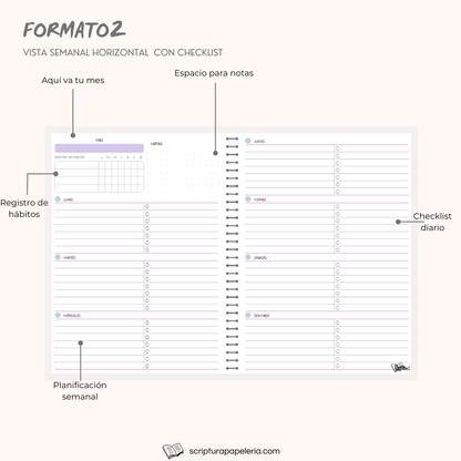 Agenda anual sin fechas