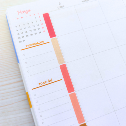 Agenda Docente en Español con fechas