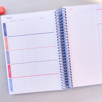 Agenda Docente en Inglés con fechas