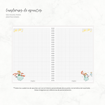 Cuaderno de apuntes Portada personalizada (Tamaño 18*25 cms)