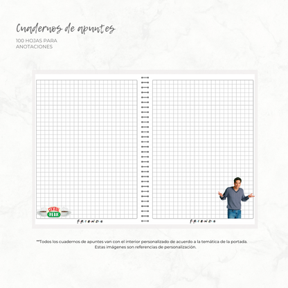 Cuaderno de apuntes Portada personalizada (Tamaño 16,5*21 cms)